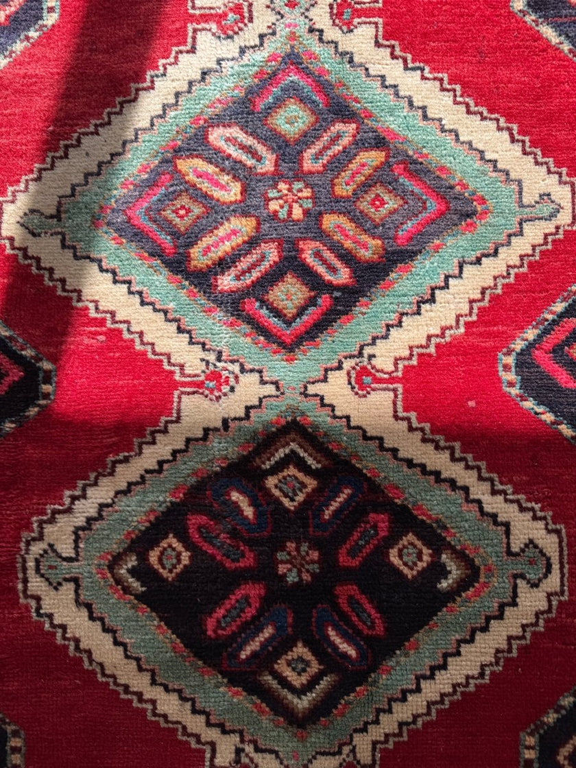 Persian Hamedan Rug | 3' 11