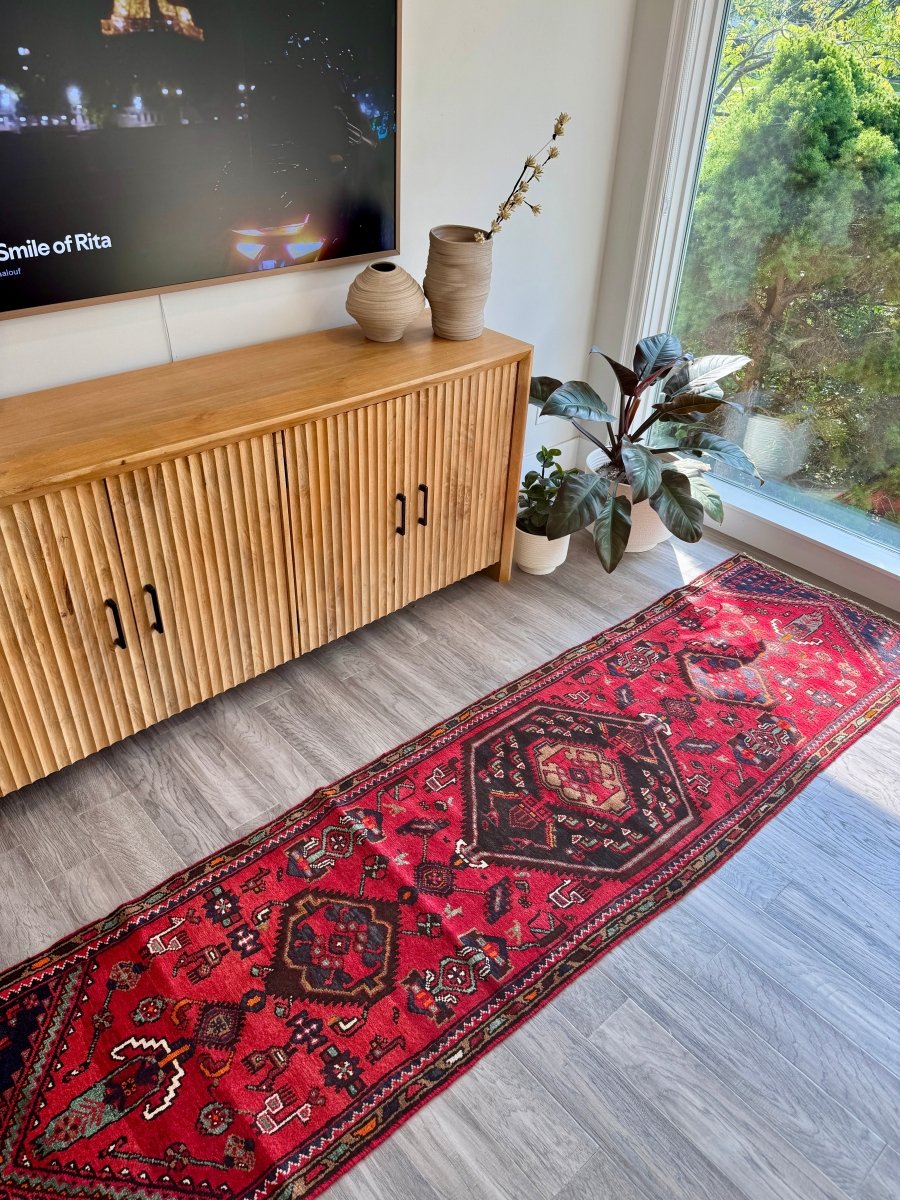 Persian Hamedan Runner Rug | 2' 4