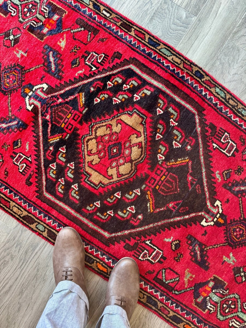 Persian Hamedan Runner Rug | 2' 4