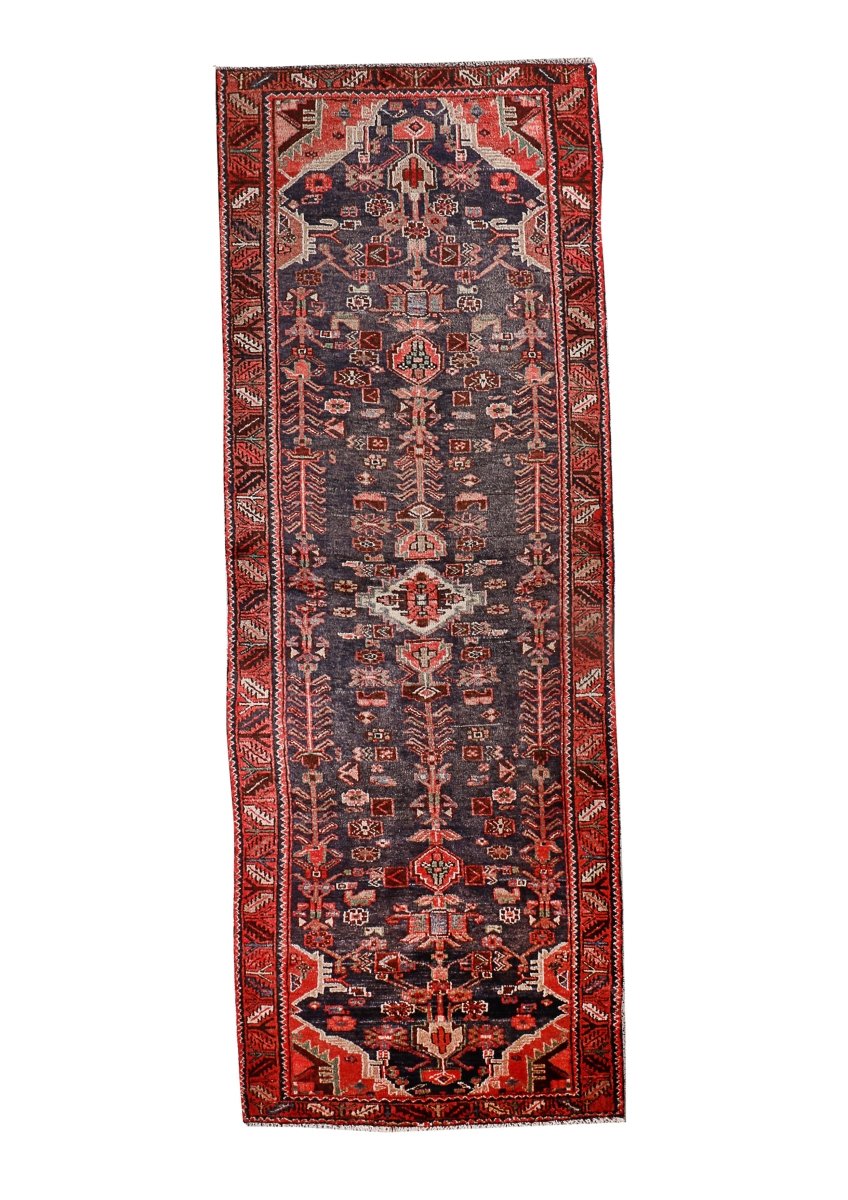 Persian Hamadan Runner Rug | 3' 5” x 10' 8