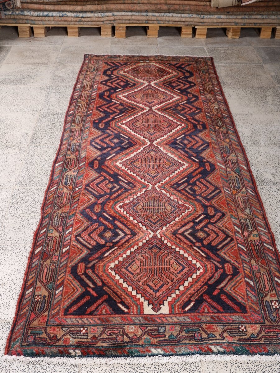 Persian Hamadan Runner Rug | 3' 5” x 8' 11