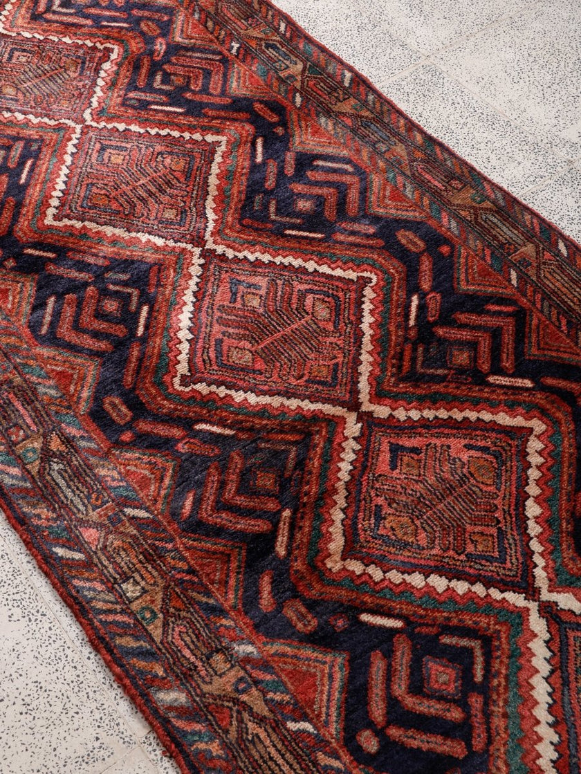 Persian Hamadan Runner Rug | 3' 5” x 8' 11