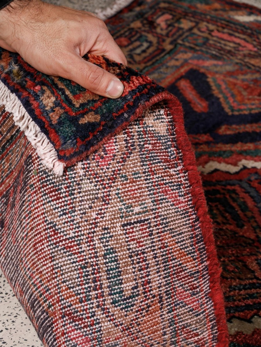 Persian Hamadan Runner Rug | 3' 5” x 8' 11