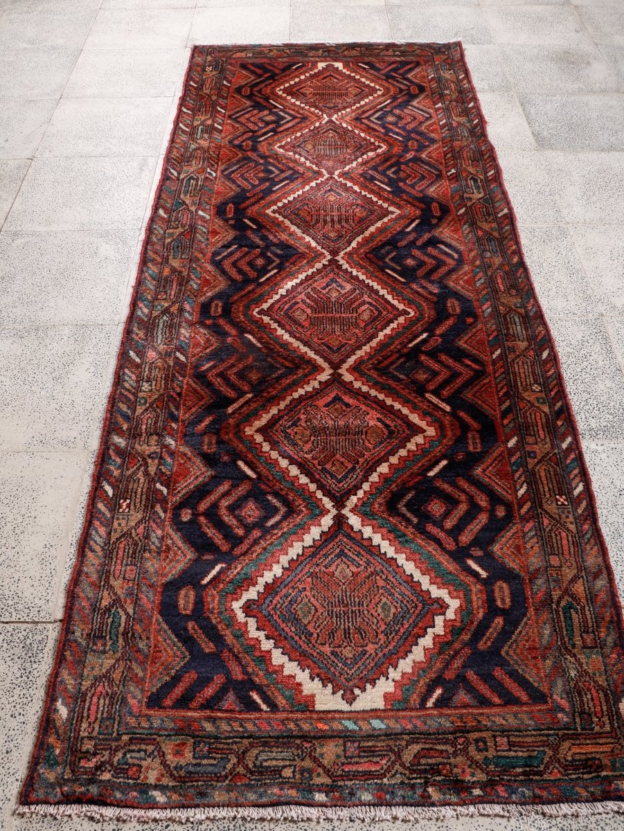 Persian Hamadan Runner Rug | 3' 5” x 8' 11