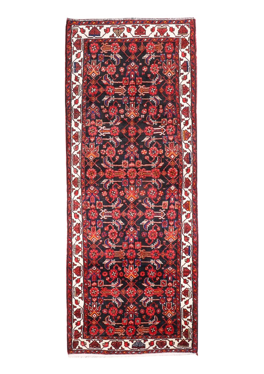 Persian Hamedan Runner Rug | 3' 8” x 9' 10