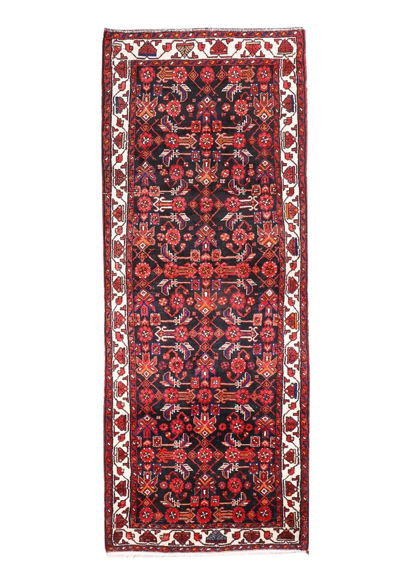 Persian Hamedan Runner Rug | 3' 8” x 9' 10