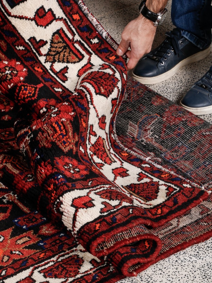 Persian Hamedan Runner Rug | 3' 8” x 9' 10