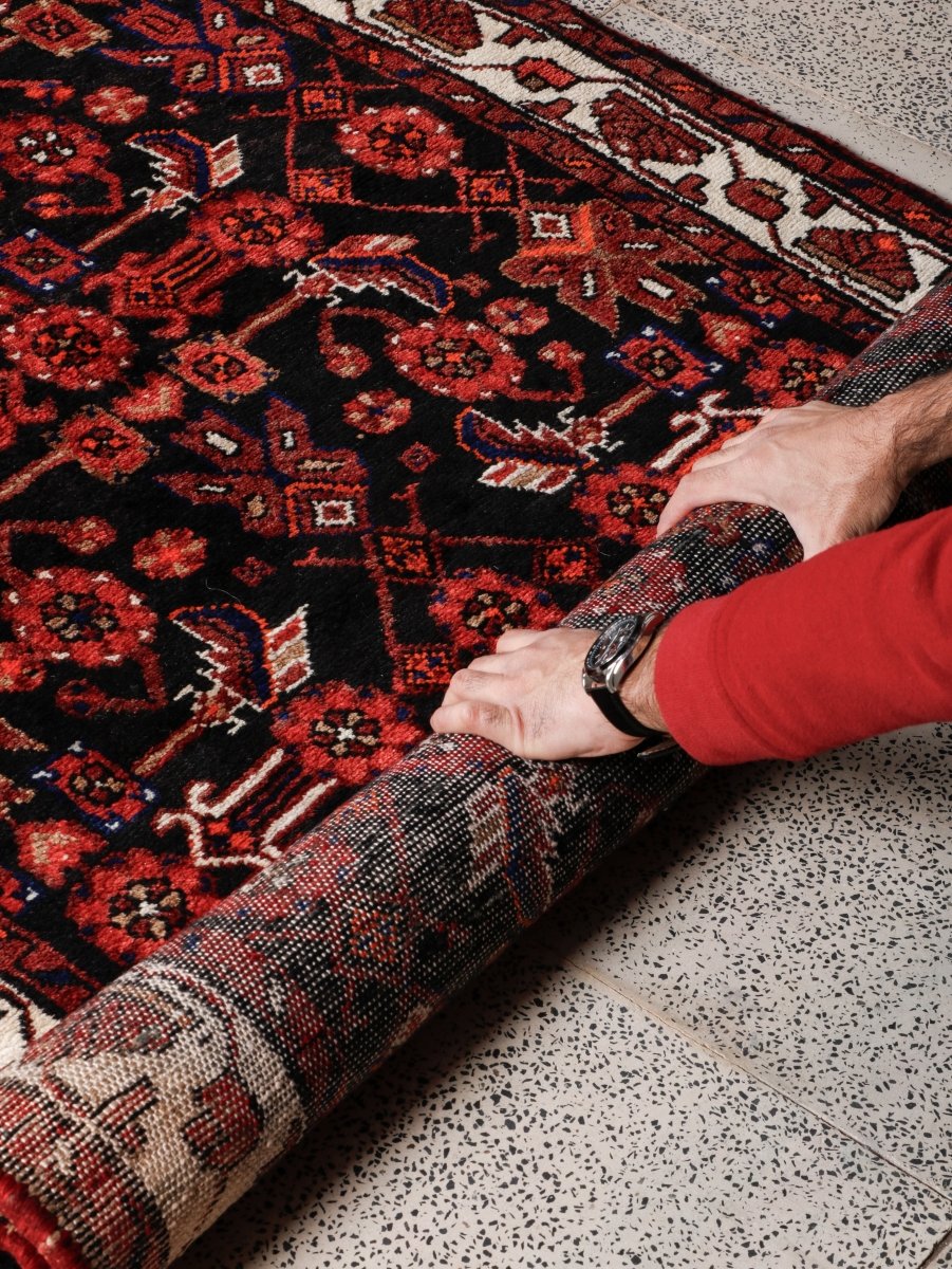 Persian Hamedan Runner Rug | 3' 8” x 9' 10