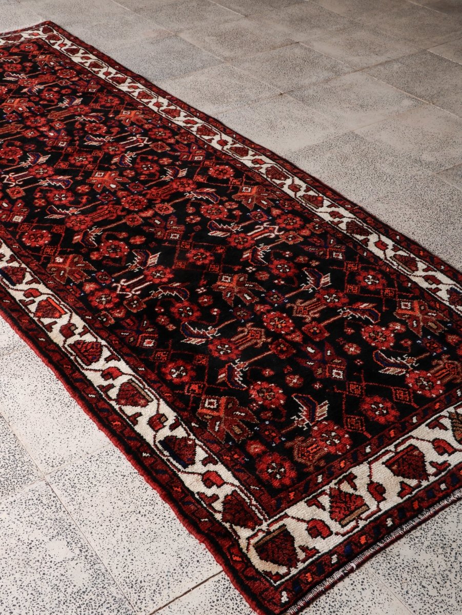 Persian Hamedan Runner Rug | 3' 8” x 9' 10
