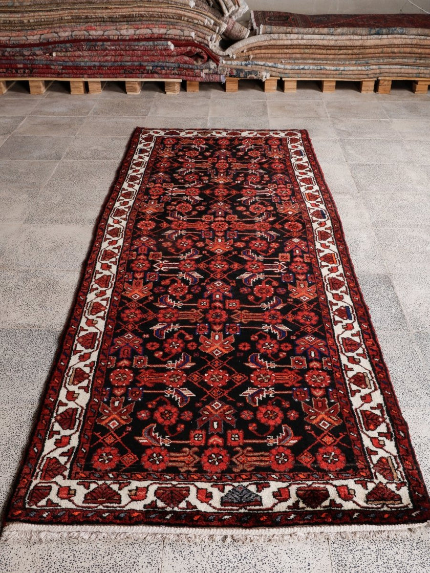 Persian Hamedan Runner Rug | 3' 8” x 9' 10