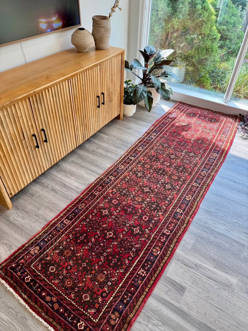 Persian Hossein Abad Runner Rug | 2' 11