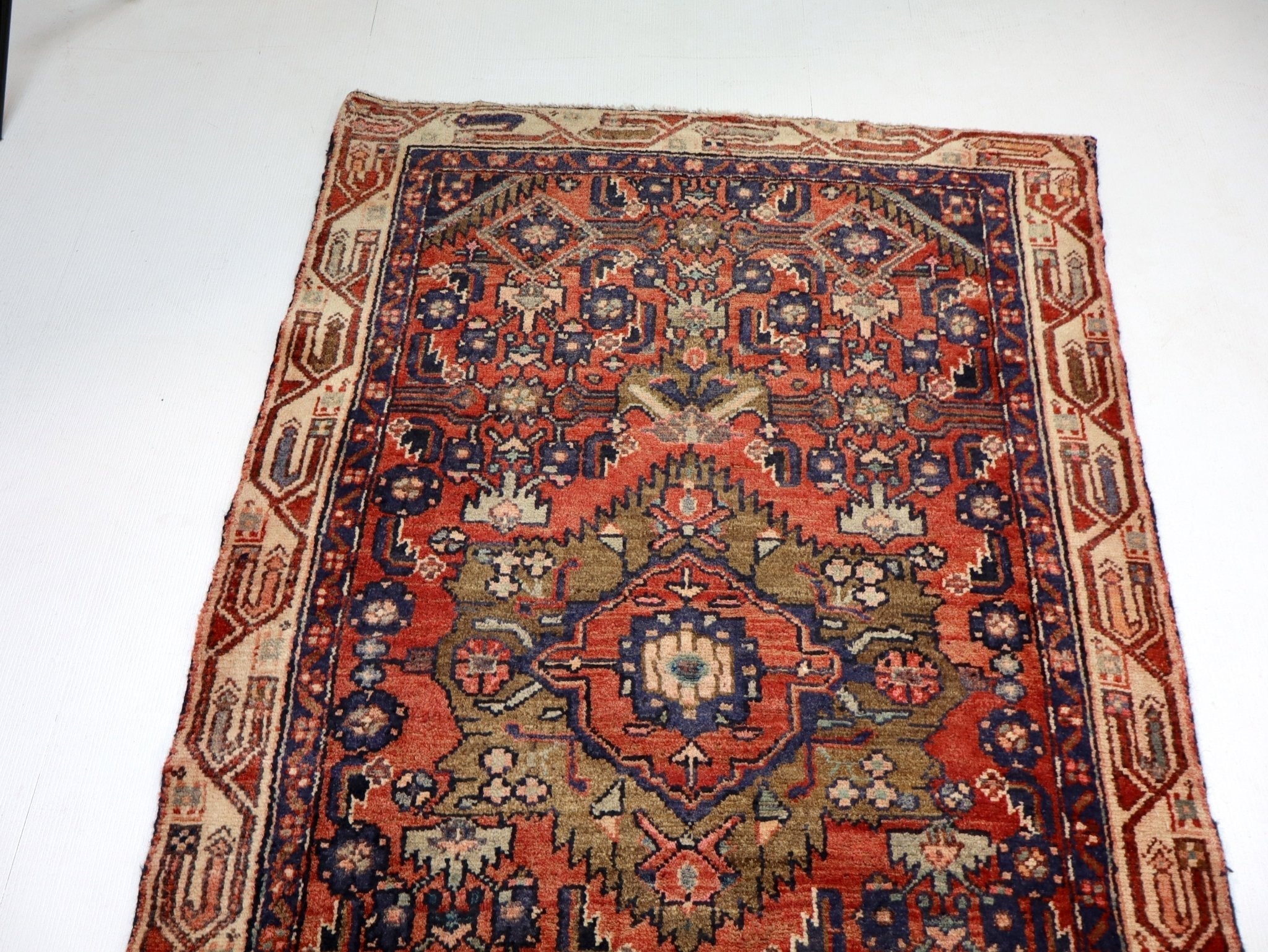 Persian Hosseinabad Runner Rug | 3' 2” x 12' 6