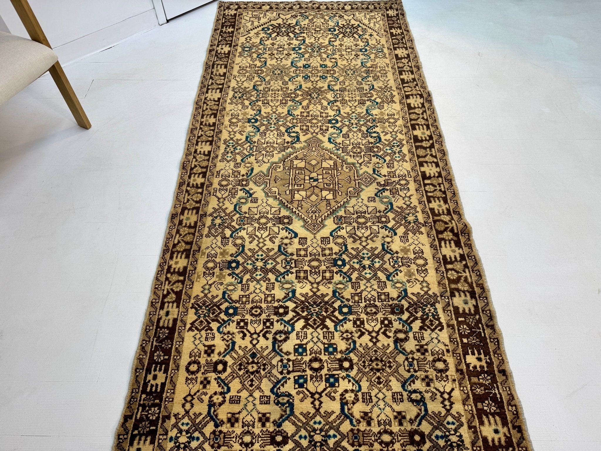 Persian Hosseinabad Runner Rug | 3' 8” x 10' 2