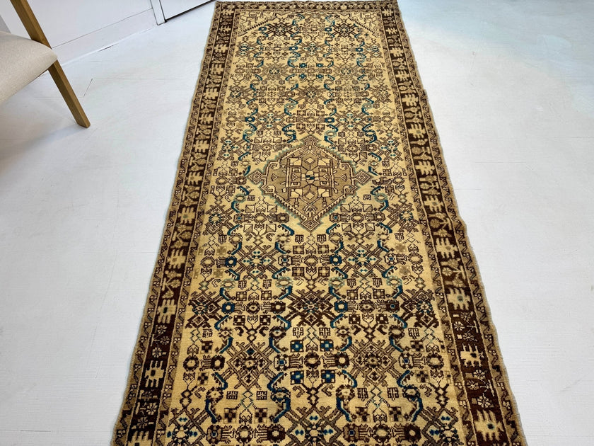 Persian Hosseinabad Runner Rug | 3' 8” x 10' 2