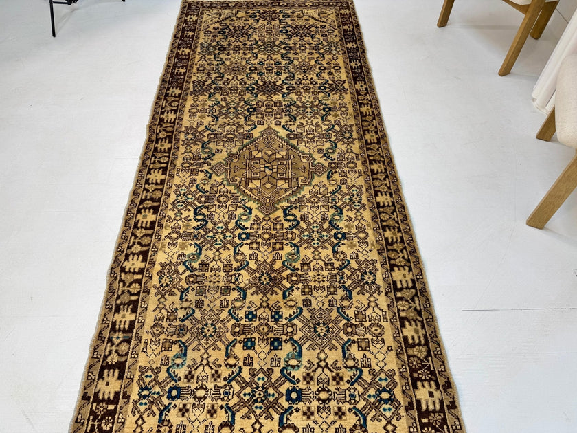 Persian Hosseinabad Runner Rug | 3' 8” x 10' 2