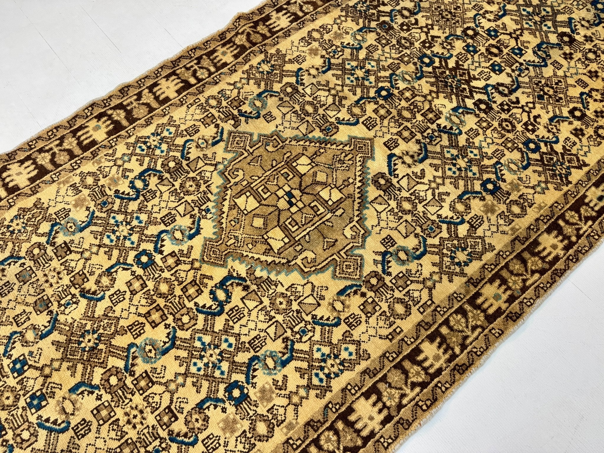 Persian Hosseinabad Runner Rug | 3' 8” x 10' 2