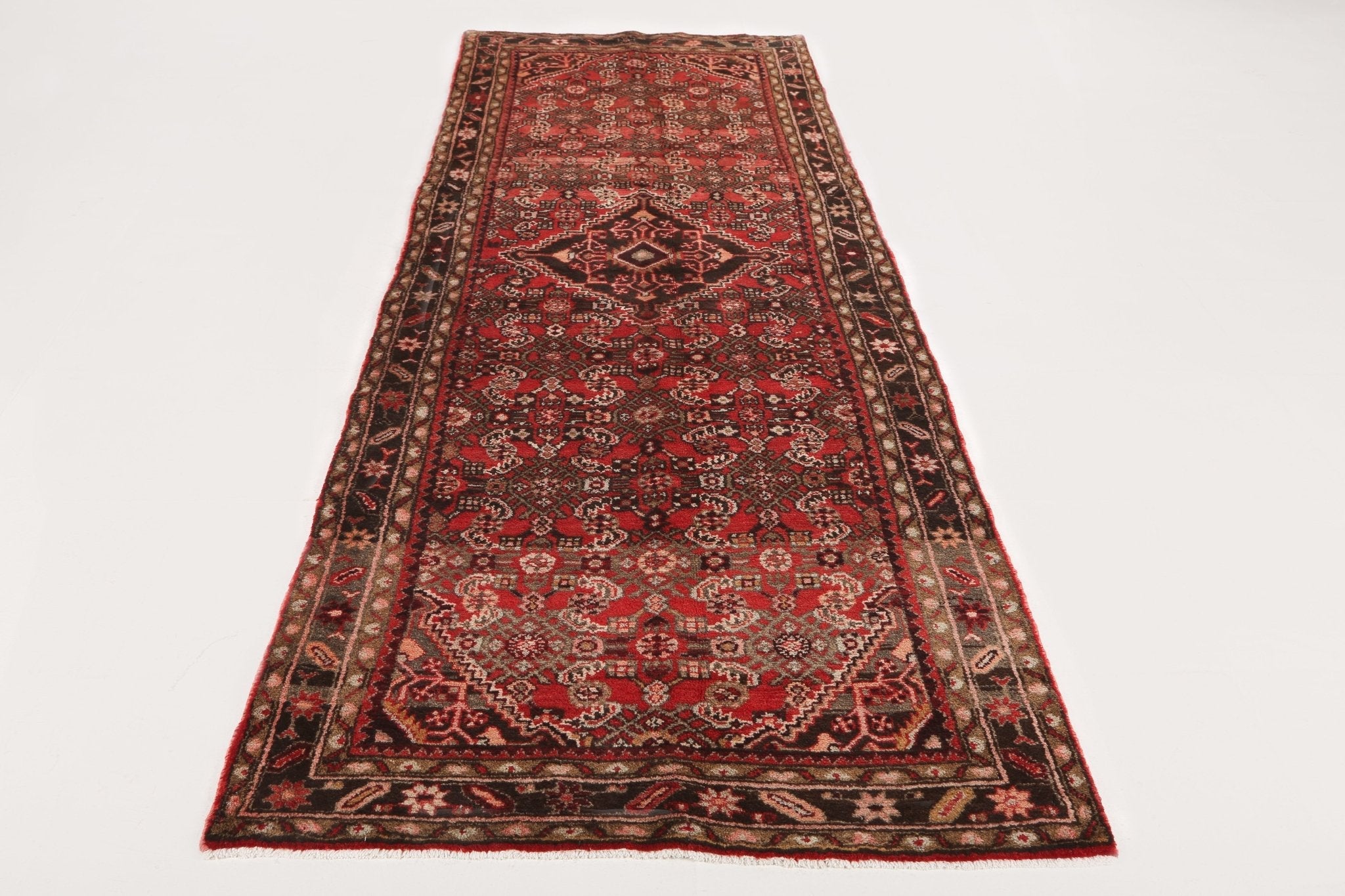 Persian Hosseinabad Runner Rug | 3' 8