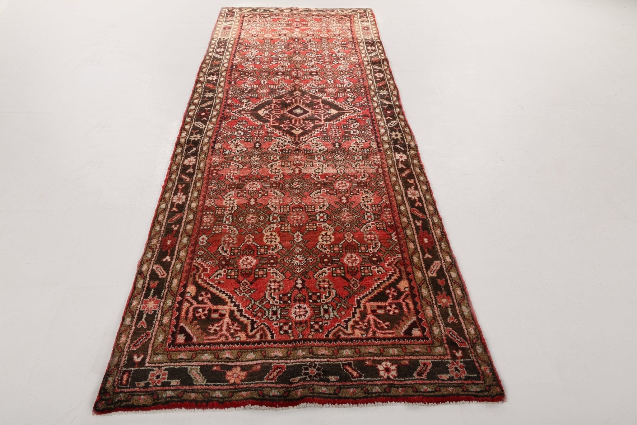 Persian Hosseinabad Runner Rug | 3' 8