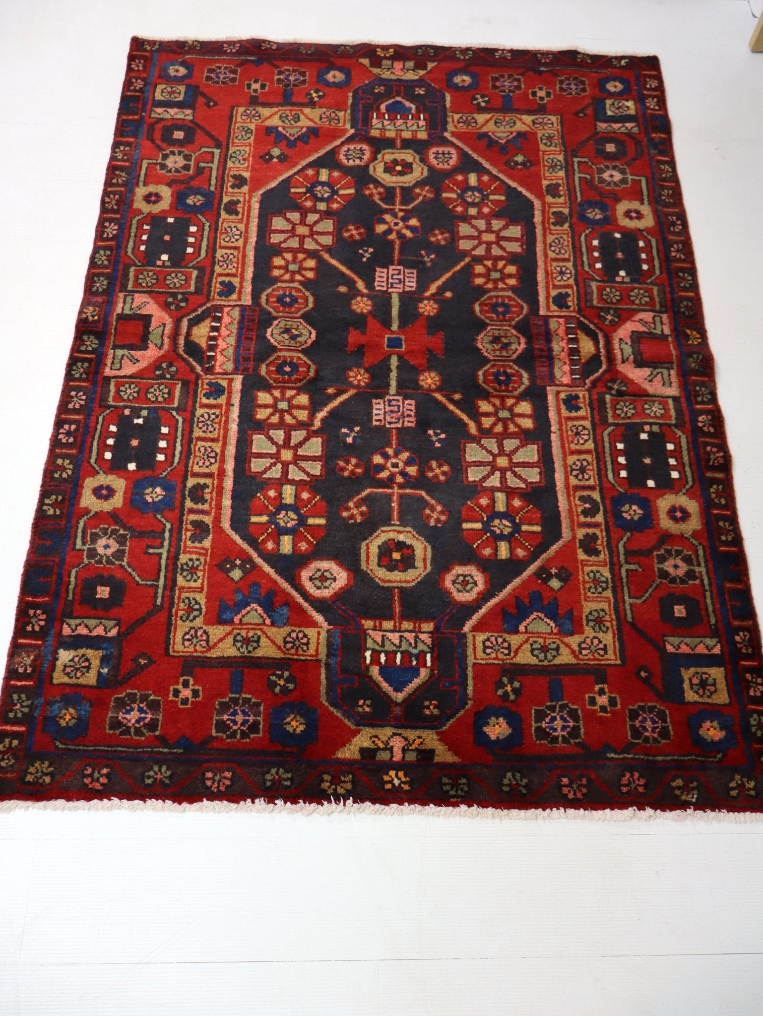Persian Hamadan Rug | 3' 9” x 5' 3