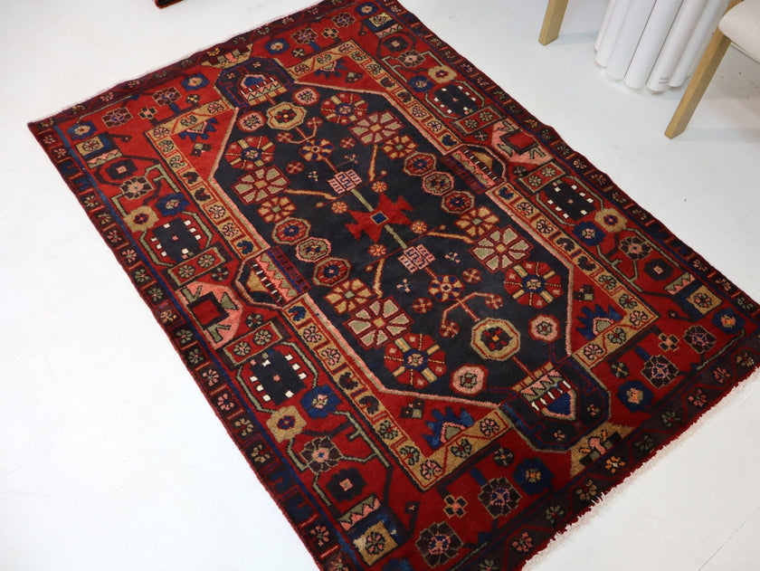 Persian Hamadan Rug | 3' 9” x 5' 3