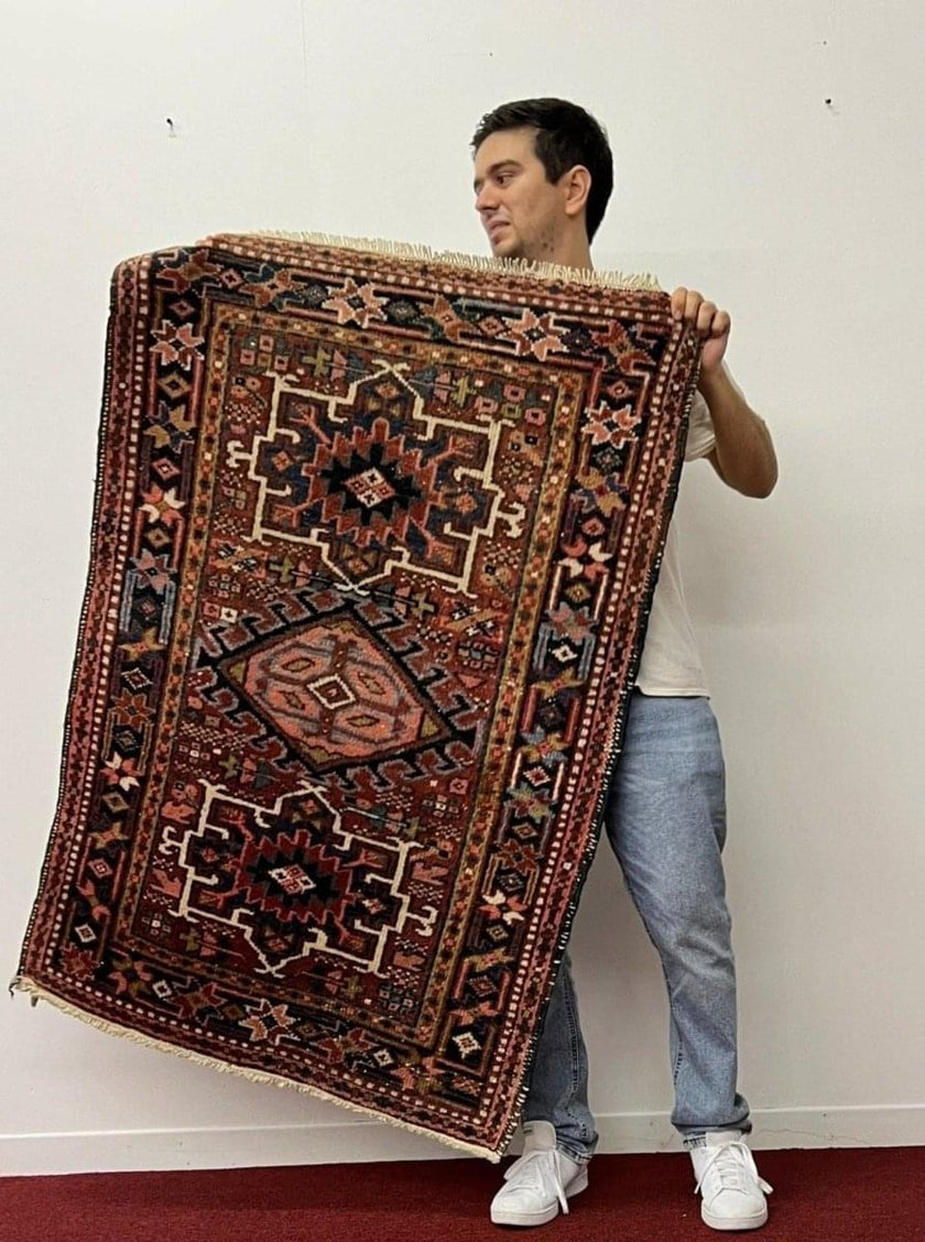 Persian Karaja Rug | 4' 7