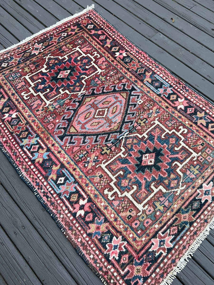 Persian Karaja Rug | 4' 7