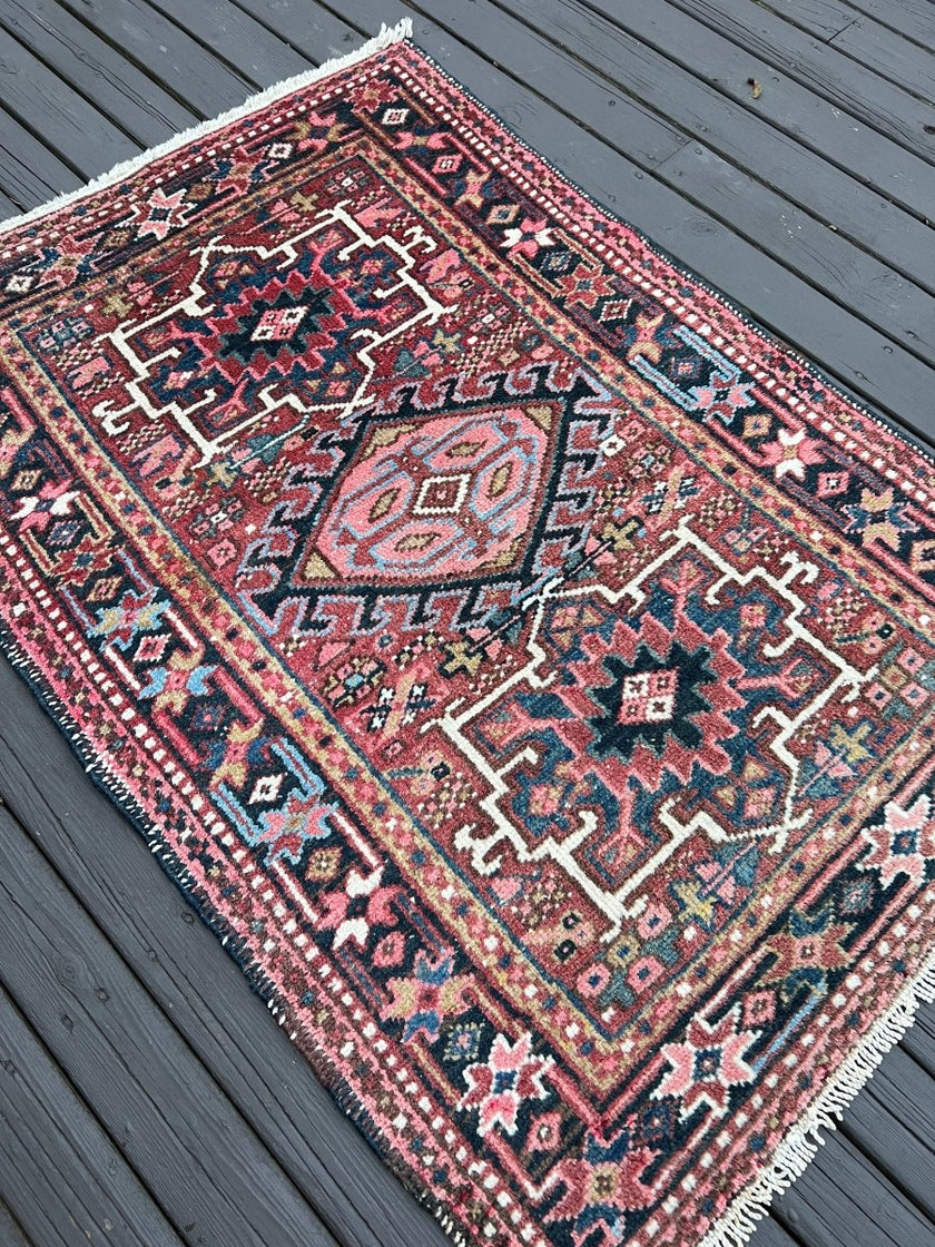 Persian Karaja Rug | 4' 7