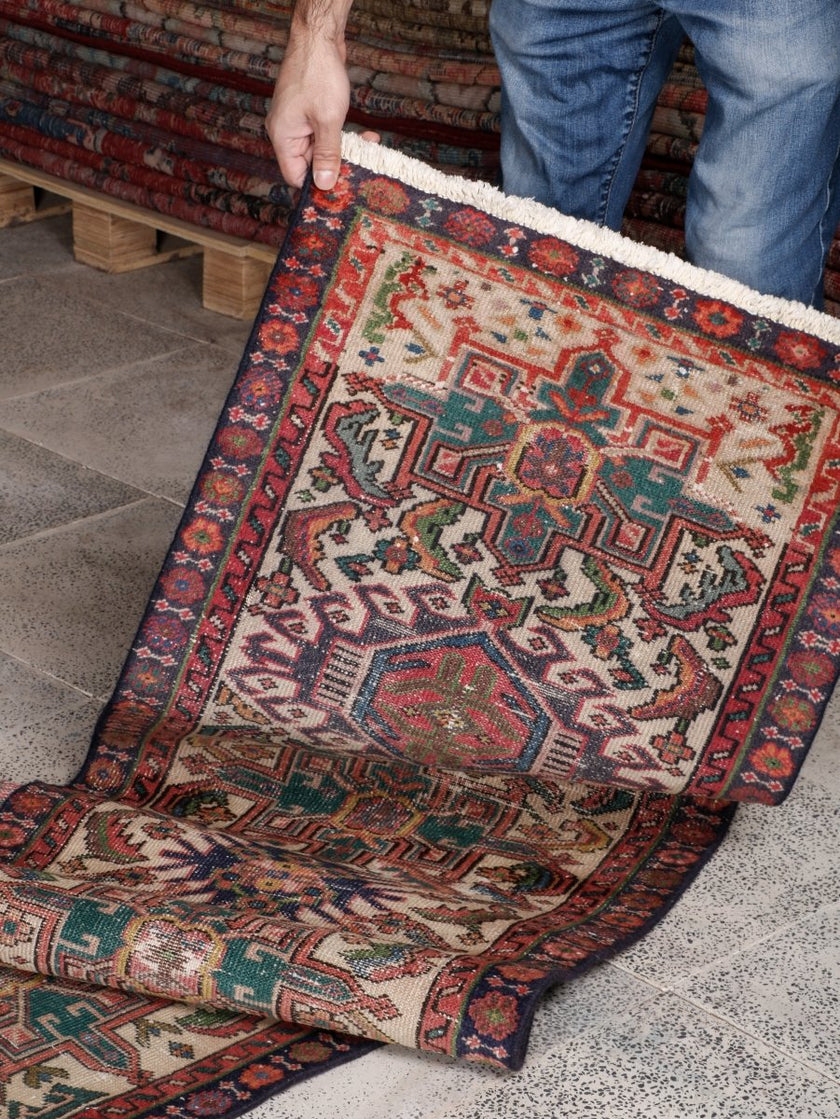 Persian Karaja Runner Rug | 2' x 6' 3
