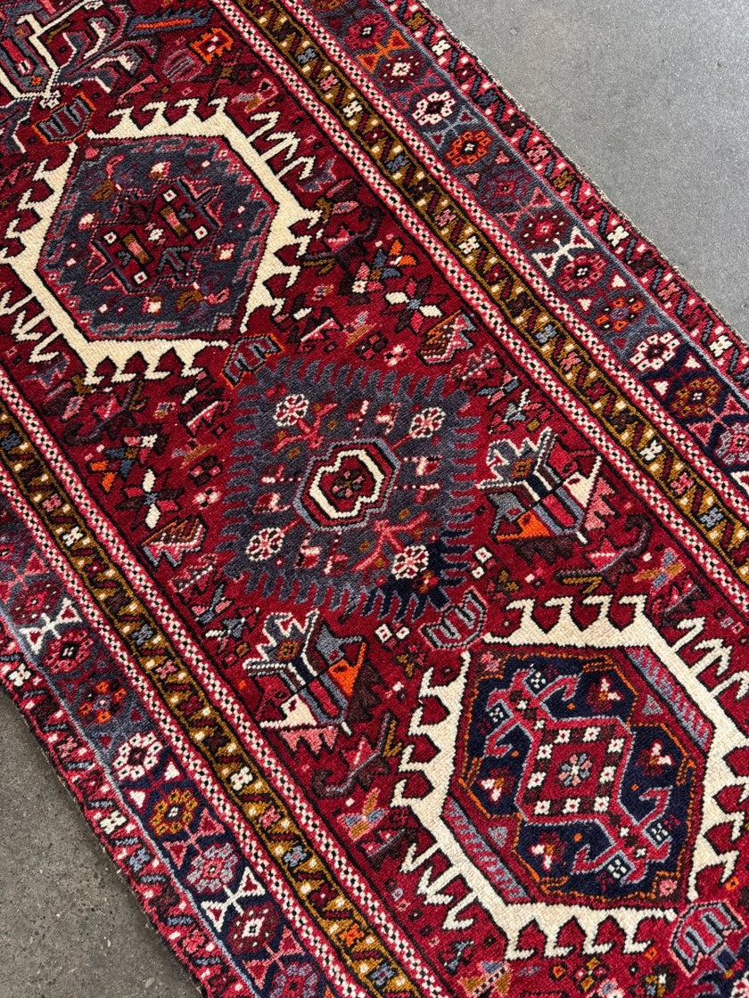 Persian Karaja Runner Rug | 3' 1
