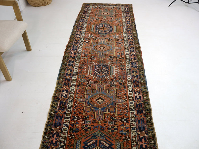 Persian Karaja Runner Rug | 3' 4