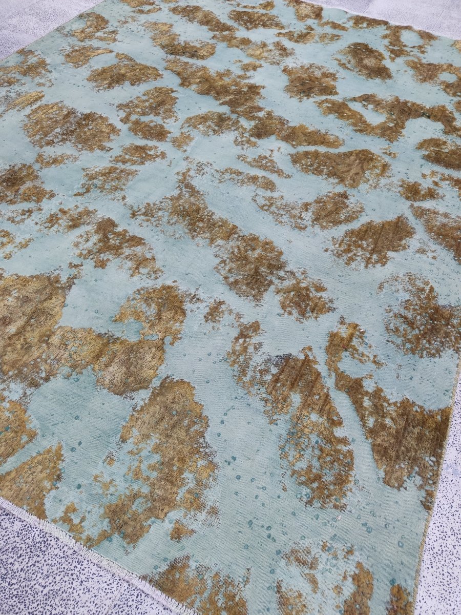 Persian Kashan Overdyed Rug | 7' 5