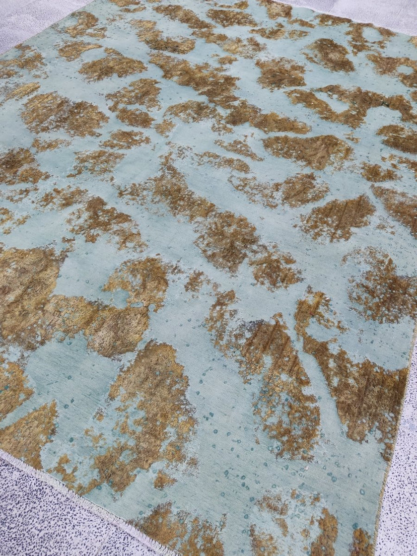 Persian Kashan Overdyed Rug | 7' 5