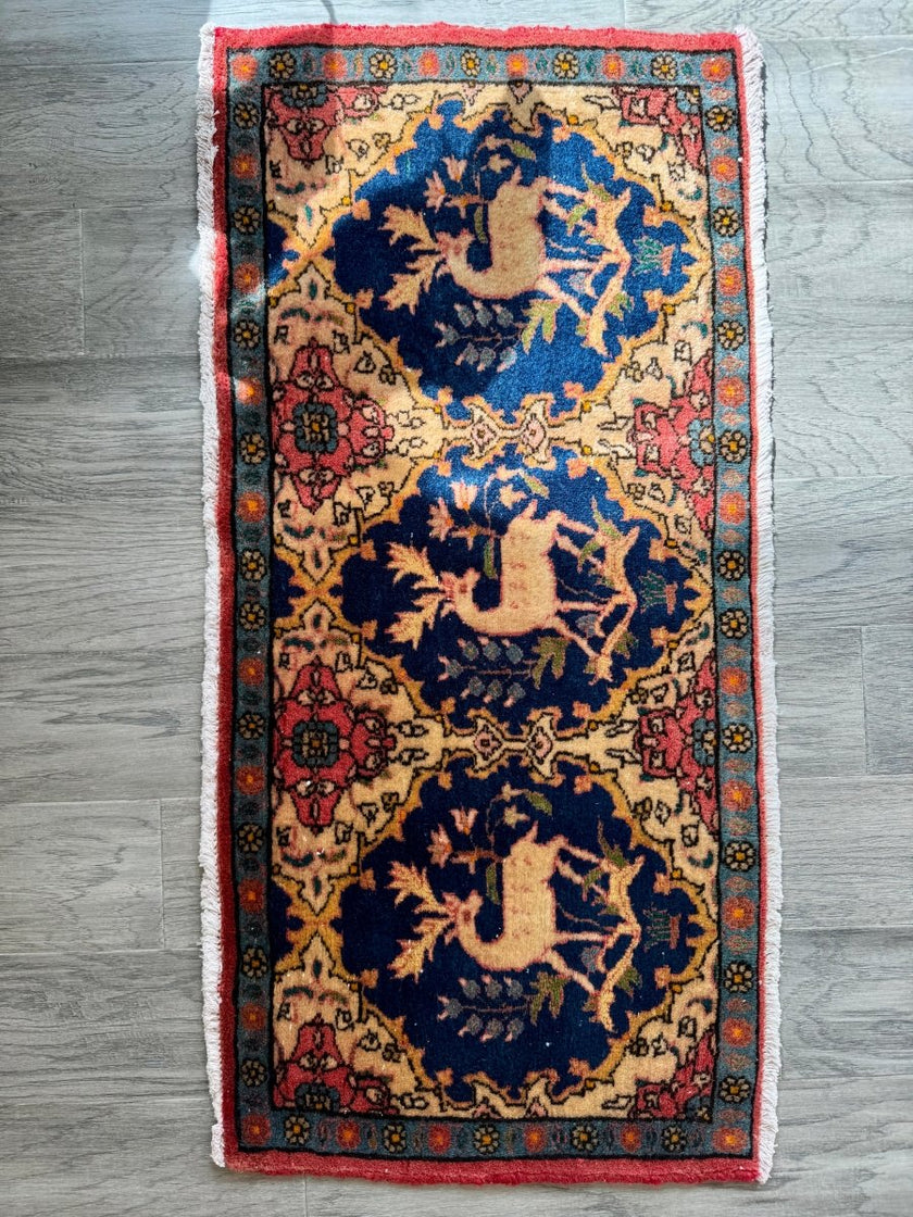 Persian Kashan Rug | 1' 6