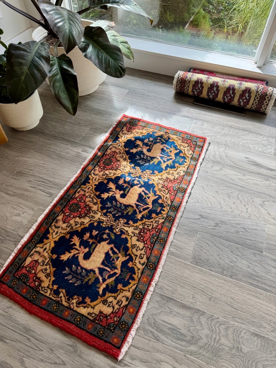 Persian Kashan Rug | 1' 6