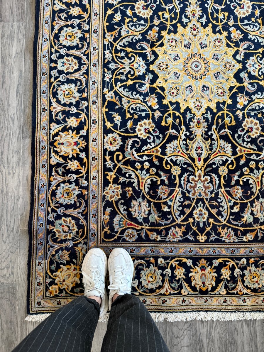 Persian Kashan Rug | 4' 10