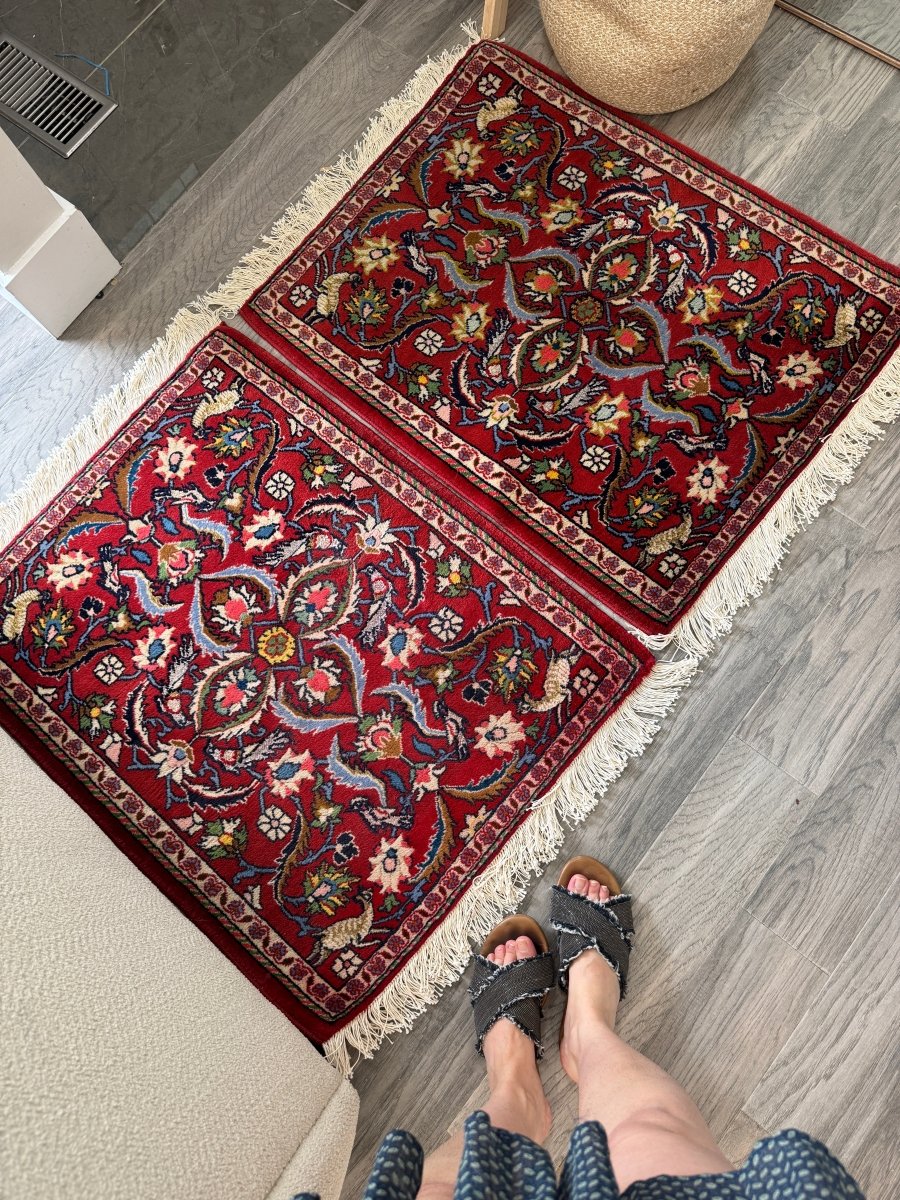 Persian Kashan Twin Rugs | 2' 2