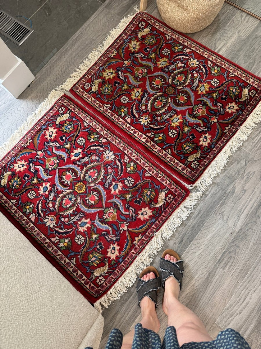 Persian Kashan Twin Rugs | 2' 2