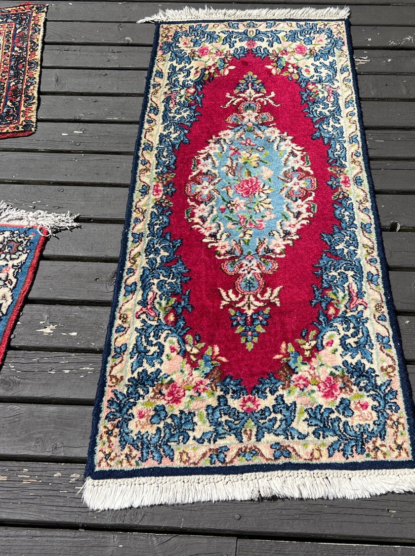 Persian Kerman Rug | 1' 7
