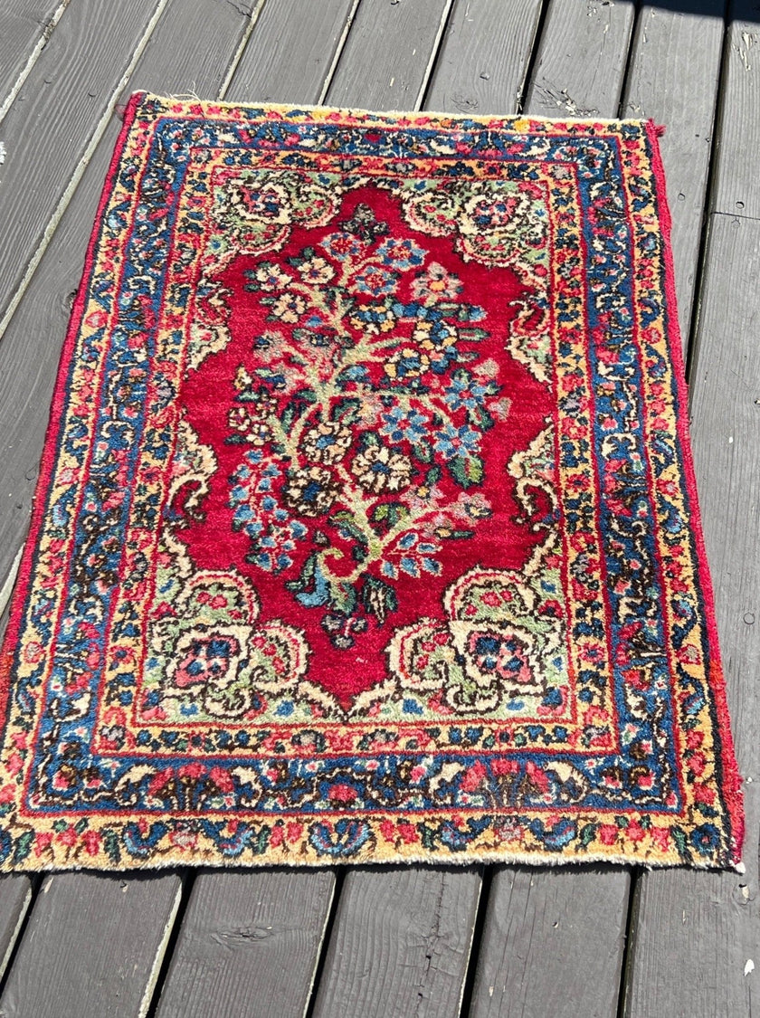 Persian Kerman Rug | 1' 8