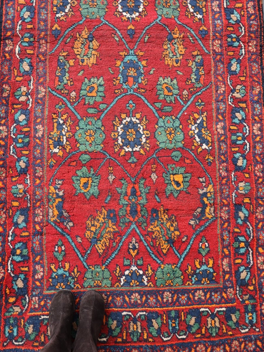 Persian Kurdish Bidjar Runner Rug | 3' 8