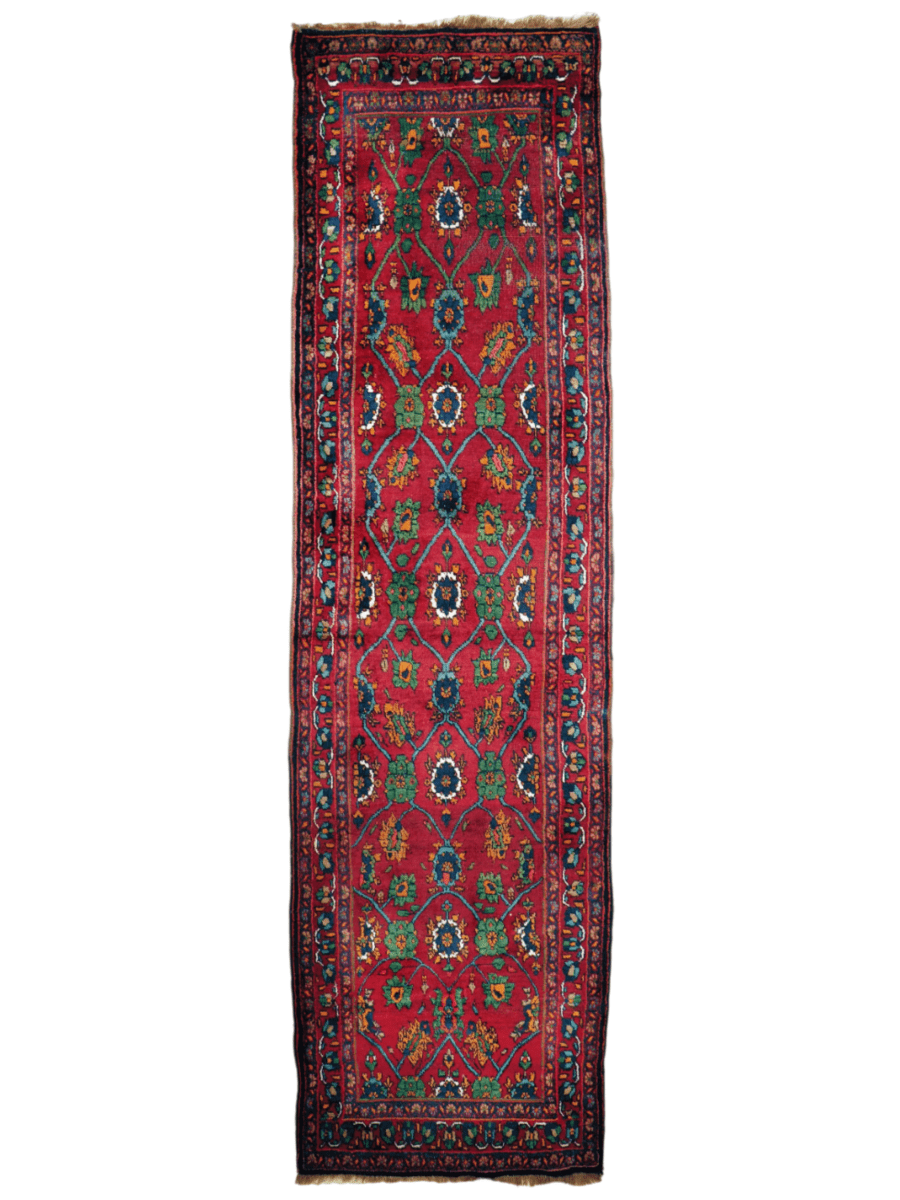 Persian Kurdish Bidjar Runner Rug | 3' 8