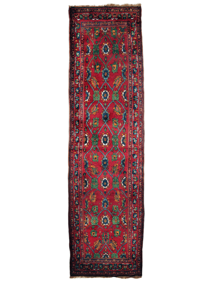 Persian Kurdish Bidjar Runner Rug | 3' 8