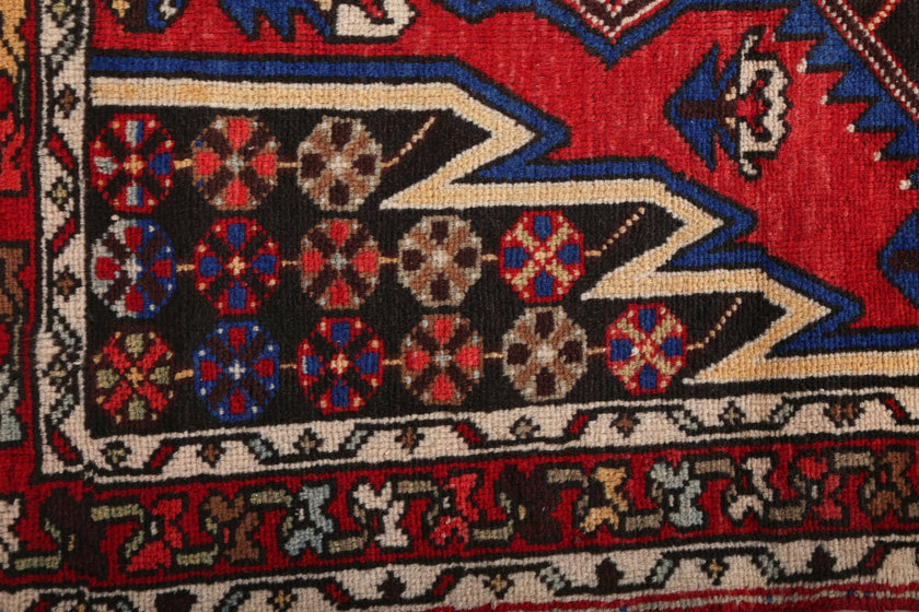 Persian Mazlaghan Rug | 2' 7