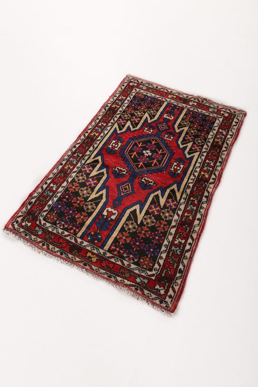 Persian Mazlaghan Rug | 2' 7