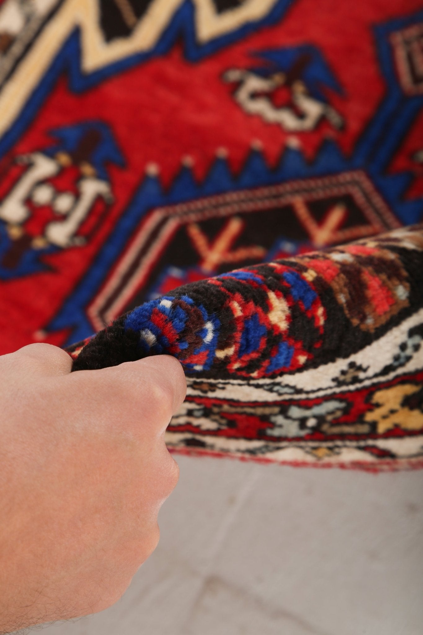 Persian Mazlaghan Rug | 2' 7