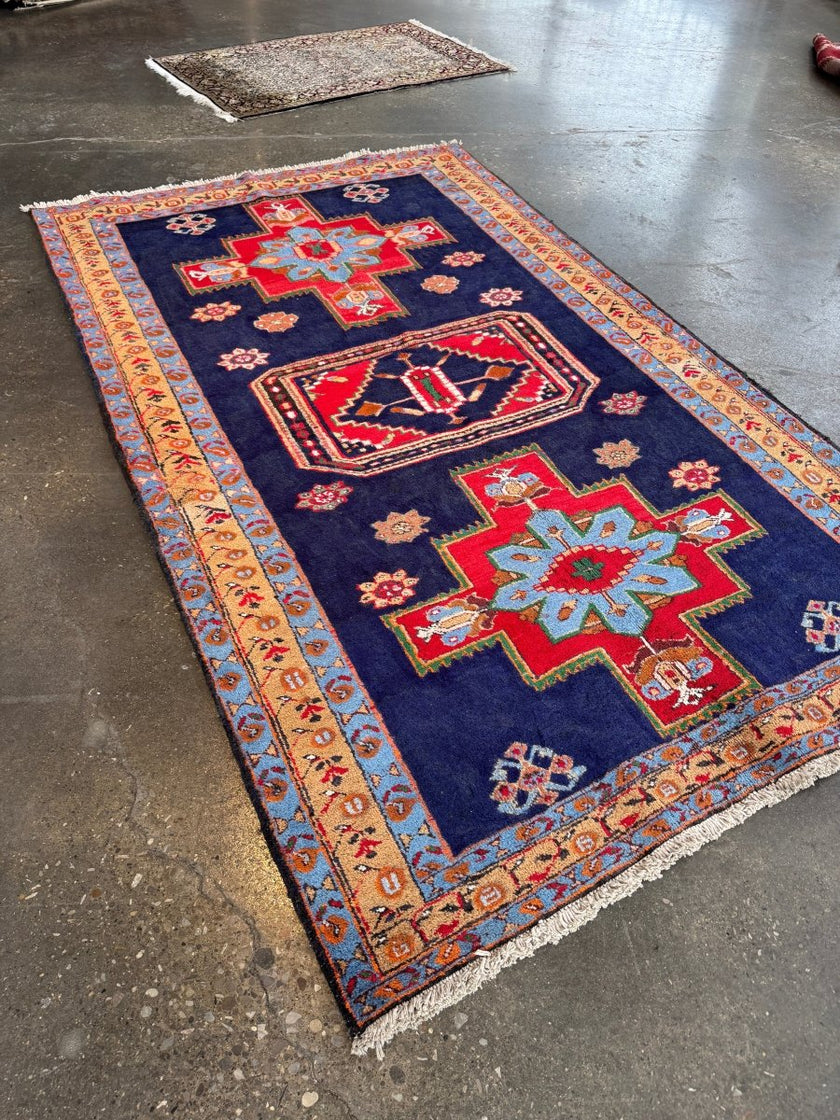 Persian Meshkin Rug | 4' 11