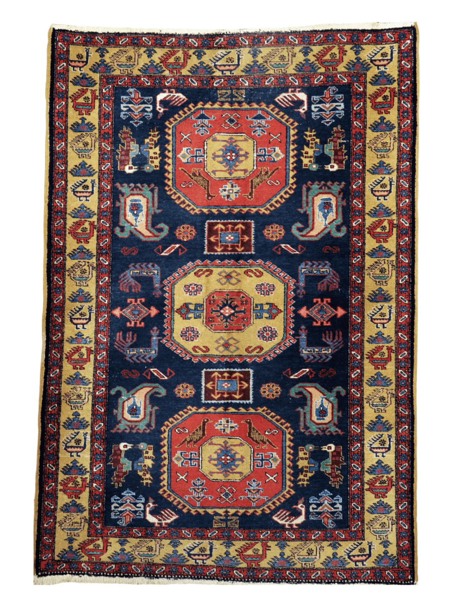 Persian Meshkin Rug | 4' 7