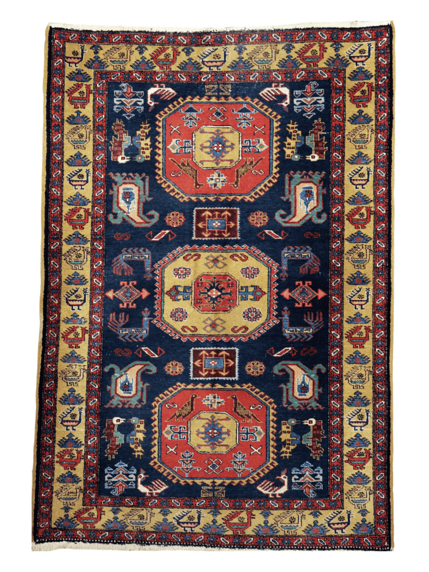 Persian Meshkin Rug | 4' 7