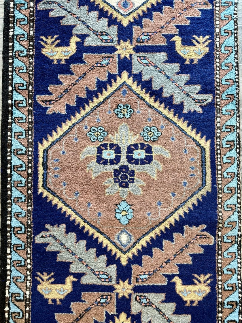Persian Meshkin Runner Rug | 2' 5