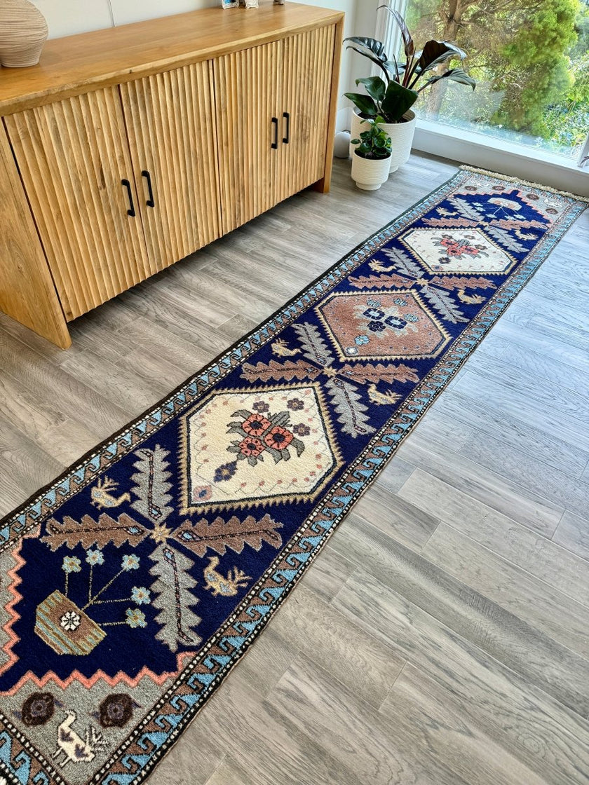 Persian Meshkin Runner Rug | 2' 5